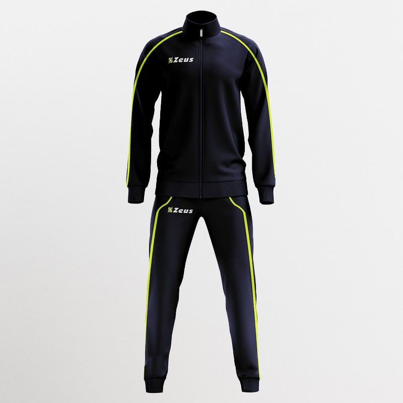 Tuta Scuola con Zip Blu e Giallo Fluo