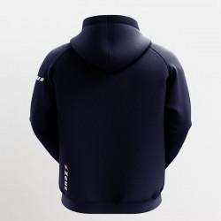 FELPA CON CAPPUCCIO ULTRA BLU RETRO