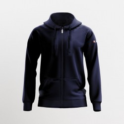 FELPA RELAX CON ZIP ULTRA BLU