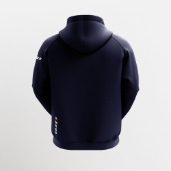 FELPA RELAX CON ZIP ULTRA BLU RETRO