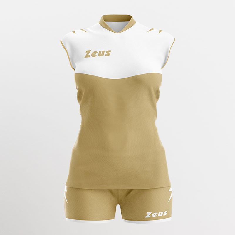 Kit Volley Donna Sara Gold Bianco
