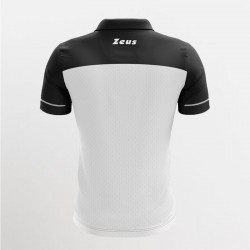 Polo Olympia Bikolor Bianco Nero Retro