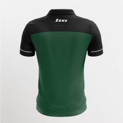 Polo Olympia Bikolor Verde Militare Nero Retro