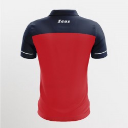 Polo Olympia Bikolor Rosso Blu Retro